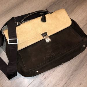 Emporio Armani Calf Hair Suede Men’s Briefcase